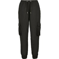 URBAN CLASSICS Cargohose Damen Ladies High Waist Crinkle Nylon Cargo Pants (1-tlg) von Urban Classics