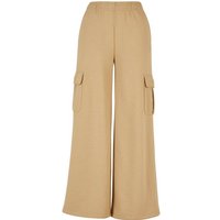 URBAN CLASSICS Cargohose Urban Classics Damen Ladies Highwaist Wide Leg Cargo Terry Pants (1-tlg) von Urban Classics