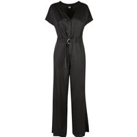 URBAN CLASSICS Jumpsuit Damen Ladies Satin Wide Leg Belt Jumpsuit (1-tlg) von Urban Classics