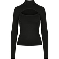 URBAN CLASSICS Langarmshirt Urban Classics Damen Ladies Cut-Out Turtleneck Longsleeve (1-tlg) von Urban Classics