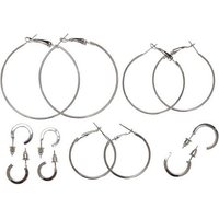 URBAN CLASSICS Schmuckset Urban Classics Damen Basic Hoop Earrings 6-Pack (1-tlg) von Urban Classics