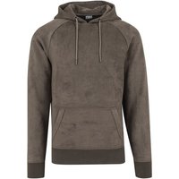 URBAN CLASSICS Sweatshirt Urban Classics Herren Imitation Suede Hoody (1-tlg) von Urban Classics