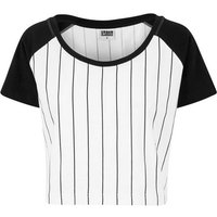 URBAN CLASSICS T-Shirt Urban Classics Damen Ladies Cropped Baseball Tee (1-tlg) von Urban Classics