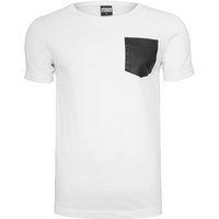 URBAN CLASSICS T-Shirt Urban Classics Herren Synthetic Leather Pocket Tee (1-tlg) von Urban Classics