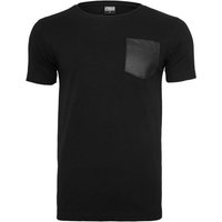 URBAN CLASSICS T-Shirt Urban Classics Herren Synthetic Leather Pocket Tee (1-tlg) von Urban Classics
