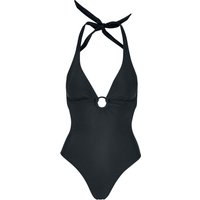 Urban Classics Badeanzug - Ladies Recycled Neckholder Swimsuit - XS bis XL - für Damen - Größe XS - schwarz von Urban Classics