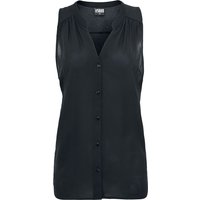 Urban Classics Bluse - Ladies Sleeveless Chiffon Blouse - XS bis XL - für Damen - Größe L - schwarz von Urban Classics