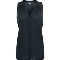 Urban Classics Bluse - Ladies Sleeveless Chiffon Blouse - XS bis XL - für Damen - Größe M - schwarz von Urban Classics