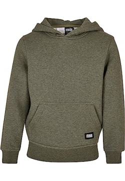 Urban Classics Boy's UCK4145-Boys Basic Melange Hoody Sweatshirt, darkgreenmelange, 146/152 von Urban Classics