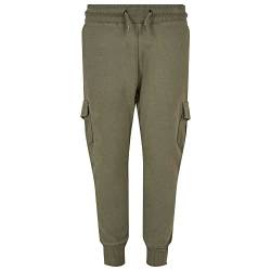 Urban Classics Boy's Boys Fitted Cargo Sweatpants Trainingshose, Olive, 158/164 von Urban Classics