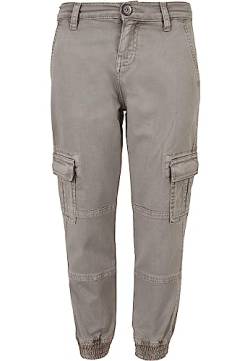 Urban Classics Boy's UCK1435-Boys Washed Cargo Twill Jogging Pants, Grey, 134/140 von Urban Classics