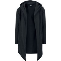 Urban Classics Cardigan - Long Hooded Open Edge Cardigan - S bis 5XL - für Männer - Größe 3XL - schwarz von Urban Classics