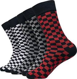 Urban Classics Check Socks 5-Pack Unisex Socken grau/weiß/rot EU 39-42 von Urban Classics