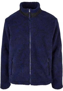 Urban Classics Damen AOP Sherpa Jacket Jacke, Darkbluedamast, XL von Urban Classics