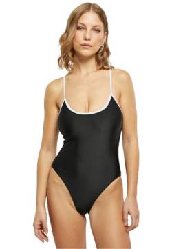 Urban Classics Damen Badeanzug Ladies Recycled Retro Swimsuit Black/White L von Urban Classics