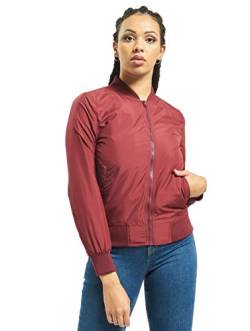 Urban Classics Damen Dames Light Bomber Jacket Jacke, Red (Burgundy 606), M EU von Urban Classics