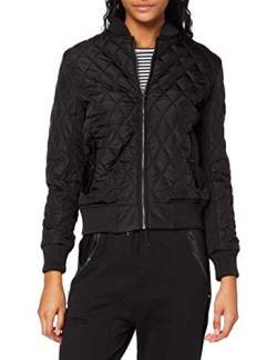 Urban Classics Damen Diamond Quilt Nylon Jacket Jacke, Black, XS von Urban Classics