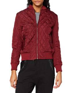 Urban Classics Damen Diamond Quilt Nylon Jacket Jacke, Burgundy, M von Urban Classics