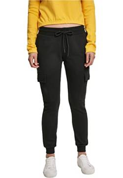 Urban Classics Damen Hose Ladies Cargo Jogging-Pants Sporthose, Schwarz (Black 00007), S von Urban Classics