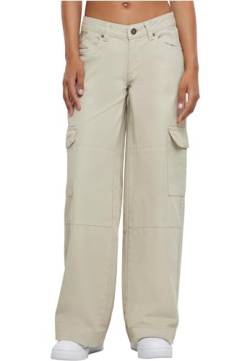 Urban Classics Damen TB6113-Ladies Low Waist Cargo Denim Hose, Offwhite raw, 32 von Urban Classics