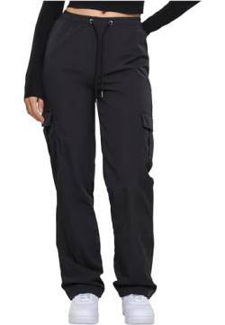 Urban Classics Damen TB6159-Ladies Nylon Cargo Pants Hose, Black, 3XL von Urban Classics