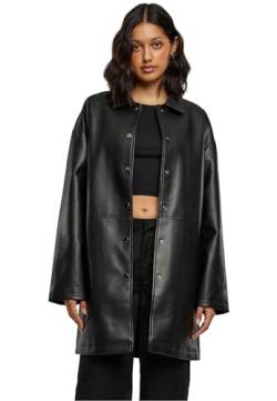 Urban Classics Damen Jacke Ladies Faux Leather Coat black 3XL von Urban Classics