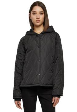 Urban Classics Damen TB6067-Ladies Oversized Diamond Quilted Hooded Jacket Jacke, Black, XL von Urban Classics