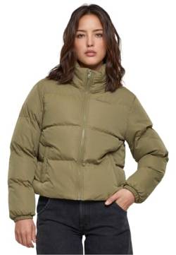 Urban Classics Damen TB4759-Ladies Short Peached Puffer Jacket Jacke, tiniolive, L von Urban Classics