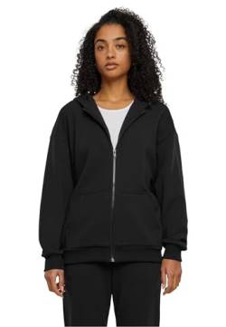 Urban Classics Damen Kapuzenpulli Ladies Cozy Oversized Zip Hoody, lässiges Hoodie für Frauen mit Reißverschluss, black, XXL von Urban Classics