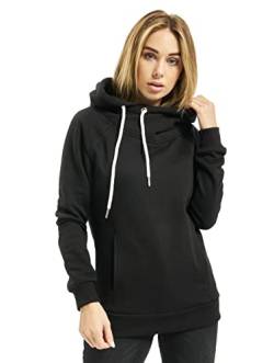 Urban Classics Damen Kapuzenpullover Ladies Raglan High Neck Hoody Pullover, Schwarz, 3XL von Urban Classics