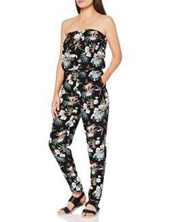 Urban Classics Damen Kvinders viskose bandeau jumpsuit Overall, Black Tropical, XL EU von Urban Classics