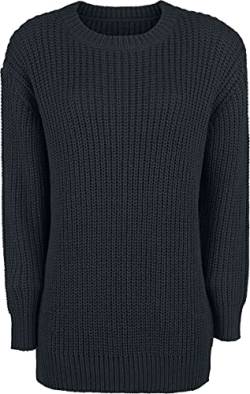Urban Classics Damen Ladies Basic Crew Sweater Pullover, Schwarz (Black 7), Large von Urban Classics