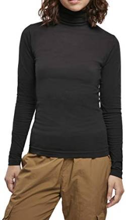 Urban Classics Damen Ladies Basic Turtleneck L/S T-Shirt, Black, M von Urban Classics