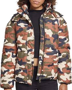 Urban Classics Damen Ladies Boyfriend Camo Puffer Jacket Jacke, rustycamo, 5XL von Urban Classics