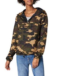 Urban Classics Damen Ladies Camo Pullover Jacke, Mehrfarbig (Woodcamo 00841), Small (Herstellergröße: S) von Urban Classics