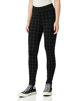 Urban Classics Damen Ladies Check High Waist Leggings, Schwarz (Black/White 00826), W(Herstellergröße: 3XL) von Urban Classics