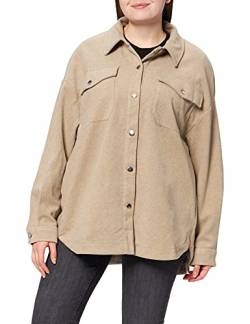 Urban Classics Damen TB3779-Ladies Classic Overshirt Hemd, lighttaupe, M von Urban Classics