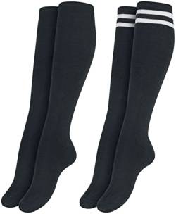 Urban Classics Damen Ladies College 2-Pack Socken, Black, 35-38 von Urban Classics