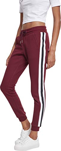 Urban Classics Damen Ladies College Contrast Sweatpants Hose, Port/White/Black, M von Urban Classics