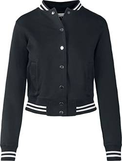Urban Classics Damen Ladies College Jacket Sweatjacke, Schwarz (Blk/Blk), 5XL EU von Urban Classics
