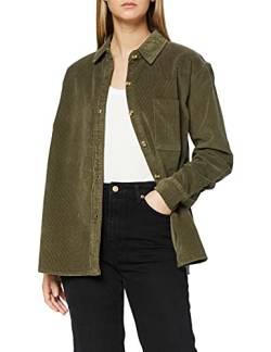 Urban Classics Damen TB3755-Ladies Corduroy Oversized Shirt Hemd, Olive, 4XL von Urban Classics