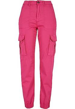 Urban Classics Damen TB5454-Ladies Cotton Twill Utility Pants Hose, Hibiskus pink, 29 von Urban Classics