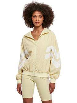 Urban Classics Damen Ladies Crinkle Batwing Jacket Jacke, softyellow/White, M von Urban Classics