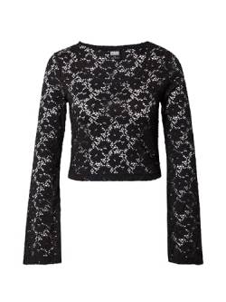 Urban Classics Damen TB5973-Ladies Cropped Lace Longsleeve T-Shirt, Black, 4XL von Urban Classics