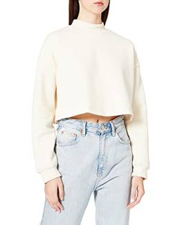 Urban Classics Damen TB4560-Ladies Cropped Oversized Sweat High Neck Crew Sweatshirt, whitesand, L von Urban Classics