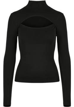 Urban Classics Damen Ladies Cut-Out Turtleneck Longsleeve T-Shirt, Black, M von Urban Classics