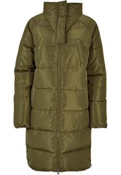 Urban Classics Damen Ladies High Neck Puffer Coat Jacke, Olive, S von Urban Classics