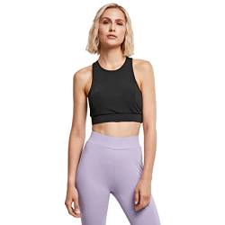 Urban Classics Damen Ladies High Neck Tech Bra Sport-BH, Black, S von Urban Classics