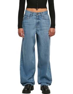 Urban Classics Damen Ladies High Waist 90´S Wide Leg Denim Pants Leggings, Midstone Washed, 26 von Urban Classics