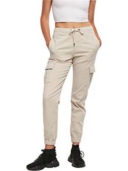 Urban Classics Damen Ladies High Waist Cargo Comfort Jogging Pants Hose, softseagrass, M von Urban Classics